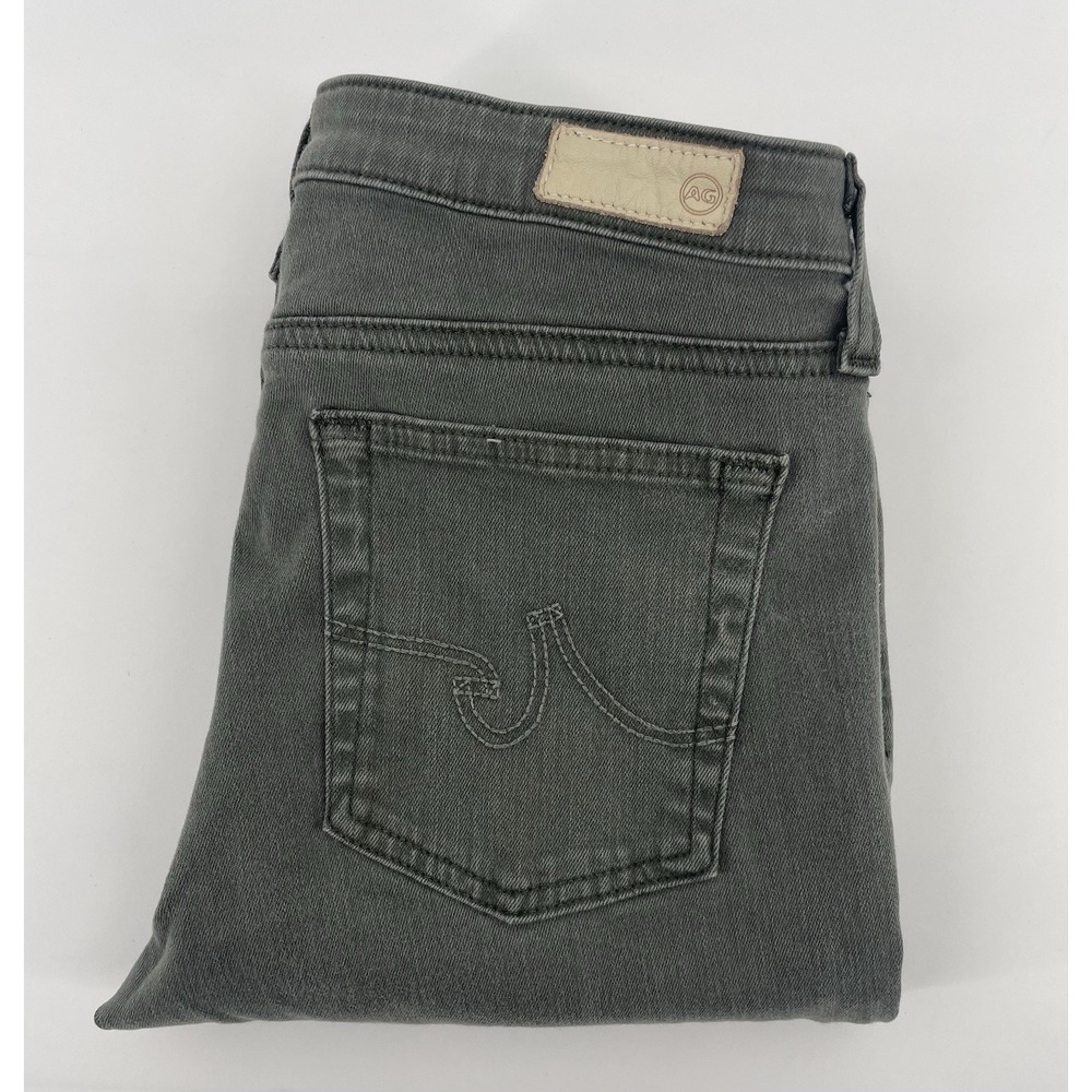 AG Adriano Goldschmied Prima Ankle Jeans Women 27R Olive Green Cigarette Slim